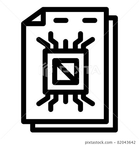 Data paper storage icon, outline style Data paper storage icon, outline style 82043642