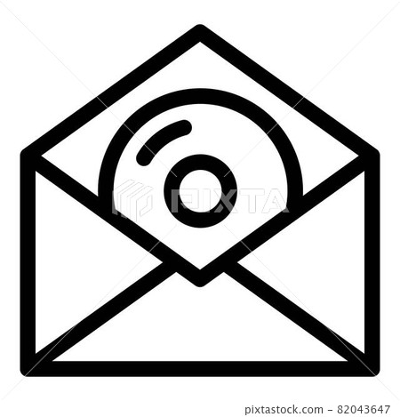 Audio mail icon, outline style Audio mail icon, outline style 82043647