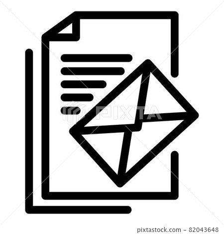 Mail paper icon, outline style Mail paper icon, outline style 82043648