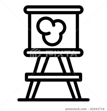 French paint easel icon, outline style 82043718