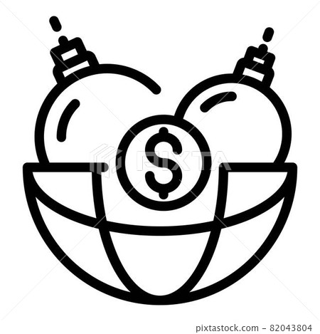 Global economic crisis icon, outline style 82043804