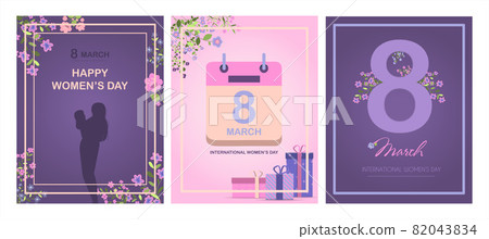 Card for the international mother s day Vector illustration for March 8 with flowers and greetings. Banner with the number 8 and text. A woman holds a little girl in her arms, mother and daughter Card for the international mother s day Vector illustration for March 8 with flowers and greetings. Banner with the number 8 and text. A woman holds a little girl in her arms, mother and daughter 82043834