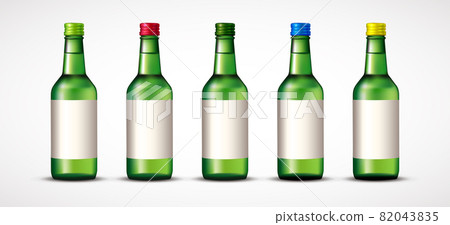 Illustration of Korean soju and soju Illustration of Korean soju and soju 82043835