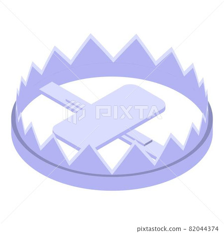 Animal metal trap icon, isometric style - Stock Illustration [82044374 ...