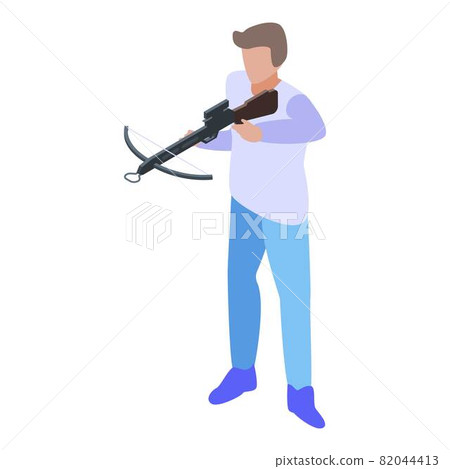 Crossbow shooter icon, isometric style 82044413