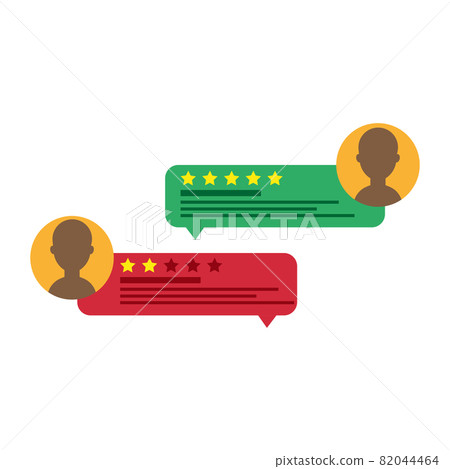 Review star vector icon illustration concept symbol. Rating evaluation review star feedback business customer quality. Online review star satisfaction opinion client text. Survey communication icon 82044464