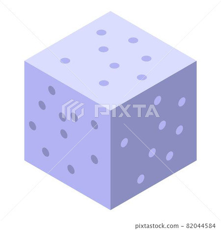 Sugar cube icon, isometric style Sugar cube icon, isometric style 82044584