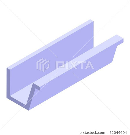 Wall roof gutter icon, isometric style 82044604