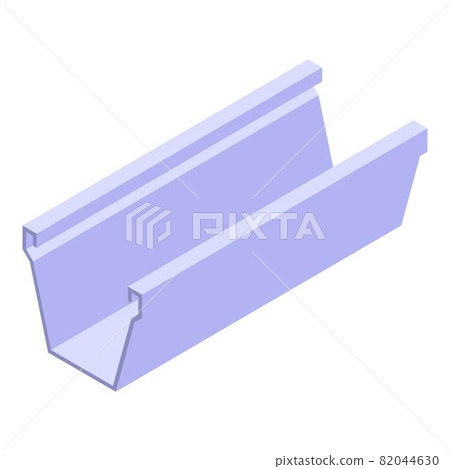 Rooftop gutter icon, isometric style Rooftop gutter icon, isometric style 82044630