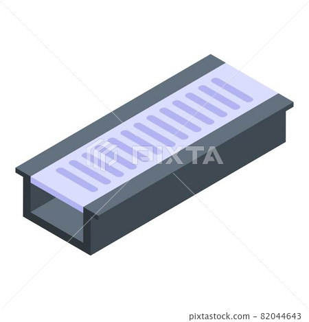 Concrete gutter icon, isometric style Concrete gutter icon, isometric style 82044643