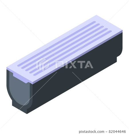 Street gutter icon, isometric style 82044646