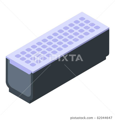 Road gutter icon, isometric style 82044647