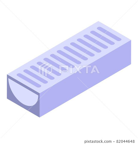 Metal gutter icon, isometric style 82044648