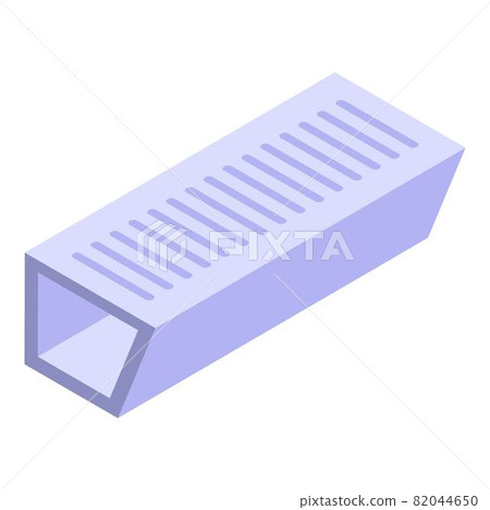 Iron gutter icon, isometric style 82044650