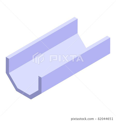 Drain gutter icon, isometric style 82044651