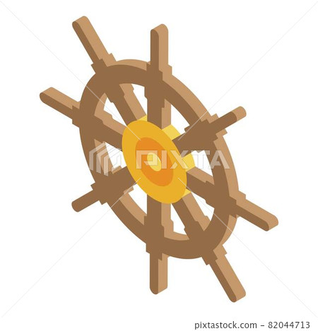 Cruise steering wheel icon, isometric style 82044713