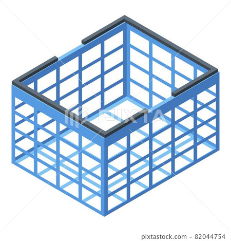 Supermarket basket icon, isometric style Supermarket basket icon, isometric style 82044754