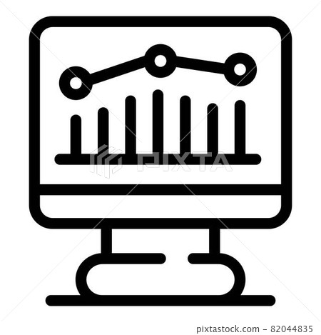Report analysis icon, outline style Report analysis icon, outline style 82044835