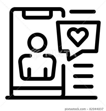 Love chat icon, outline style Love chat icon, outline style 82044837