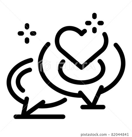 Love messaging icon, outline style Love messaging icon, outline style 82044841