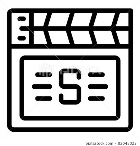 Clapperboard icon, outline style 82045022