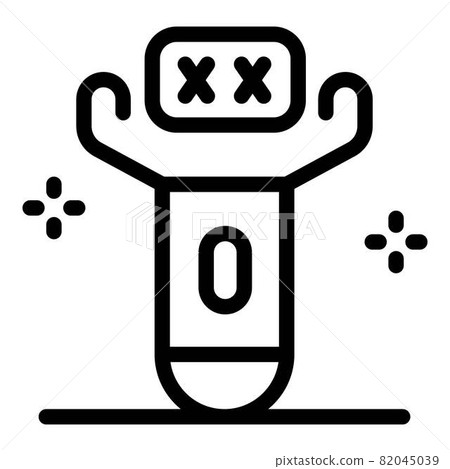 Polish nail tool icon, outline style 82045039