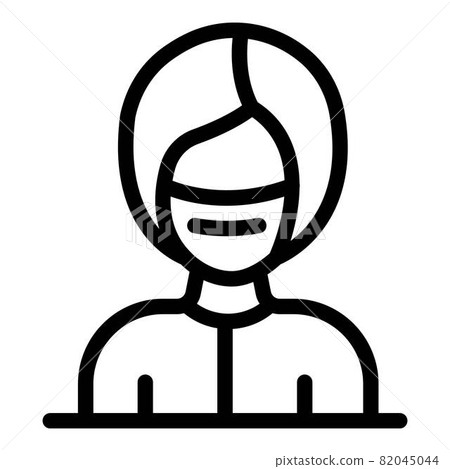 Manicurist woman icon, outline style 82045044