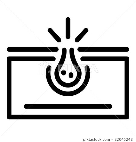 Hair removal icon, outline style Hair removal icon, outline style 82045248