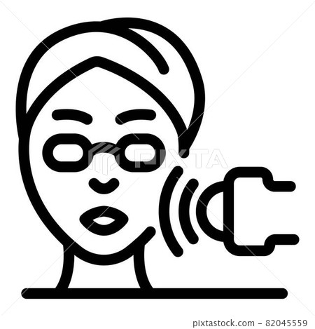 Face and peeling device icon, outline style Face and peeling device icon, outline style 82045559