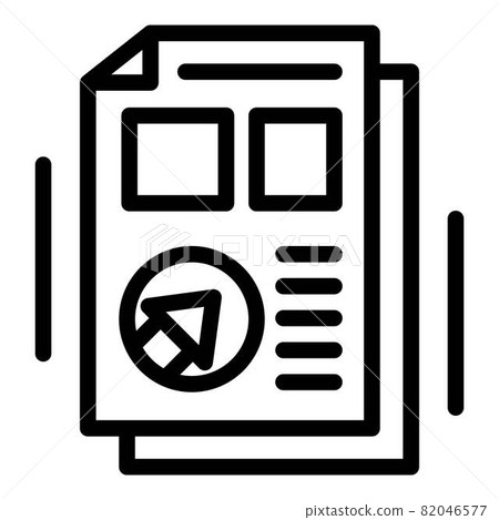 Tourist newspaper icon, outline style Tourist newspaper icon, outline style 82046577