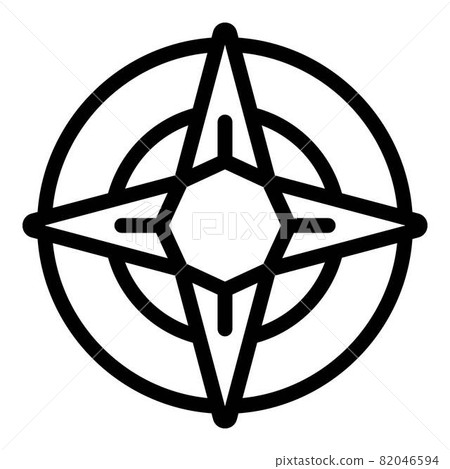 Wind rose icon, outline style Wind rose icon, outline style 82046594