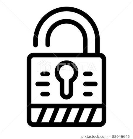 Security fraud padlock icon, outline style Security fraud padlock icon, outline style 82046645