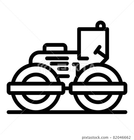 Linear road roller icon, outline style - Stock Illustration [82046662 ...