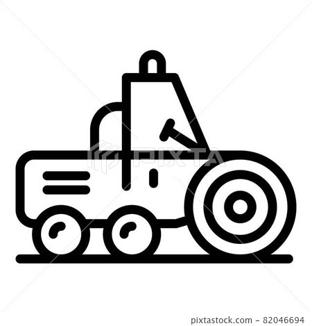 Maintenance road roller icon, outline style 82046694
