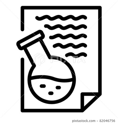 Chemistry report icon, outline style Chemistry report icon, outline style 82046756