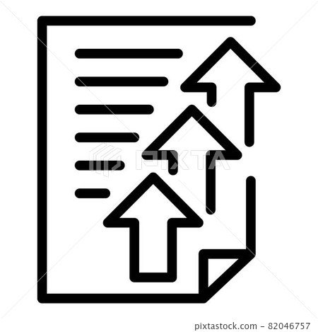 Upload report icon, outline style 82046757