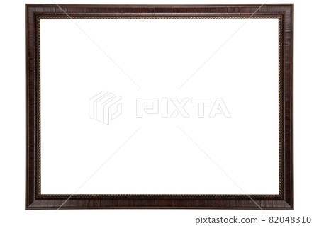 Brown mockup canvas frame isolated on white background Brown mockup canvas frame isolated on white background 82048310