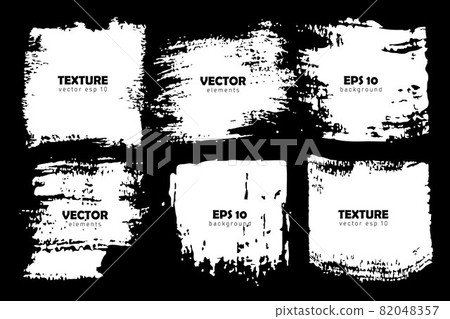 Vector Set of brush strokes White color isolated on Black background. Hand painted grange elements. Dirty artistic design . Place for text, quote, information, company name. Vector Set of brush strokes White color isolated on Black background. Hand painted grange elements. Dirty artistic design . Place for text, quote, information, company name. 82048357