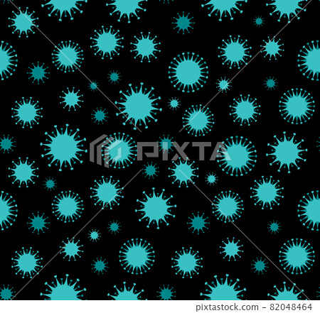 Coronavirus bacterium. Vector drawing pattern Coronavirus bacterium. Vector drawing pattern 82048464