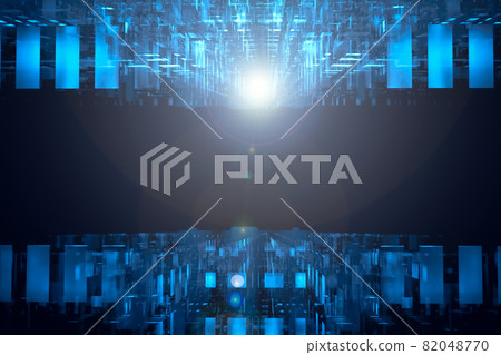 Abstract tech background with perspective and copy space - 3d illustration Abstract tech background with perspective and copy space - 3d illustration 82048770