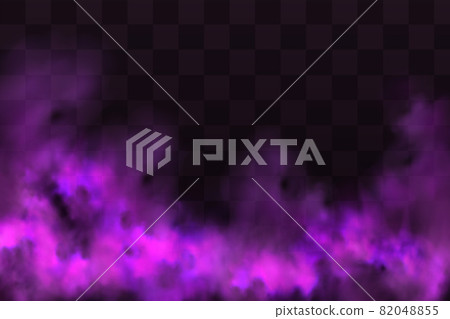 Realistic scary mystical fog in night Halloween. 82048855