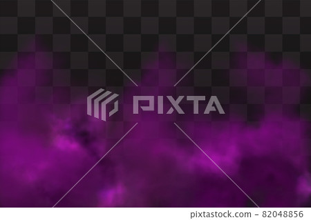 Realistic scary mystical fog in night Halloween. 82048856