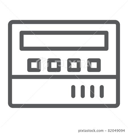 Taximeter line icon, taxi and service, carsharing sign, vector graphics, a linear pattern on a white background, eps 10. 82049094