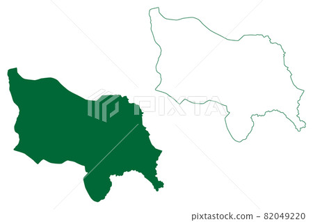 Poonch district (Jammu and Kashmir union territory, Republic of India) map vector illustration, scribble sketch Punch or Pruntch map 82049220