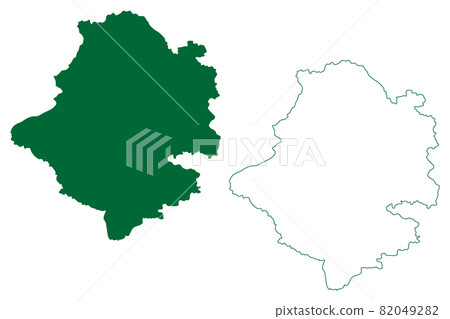 Rajouri district (Jammu and Kashmir union territory, Republic of India) map vector illustration, scribble sketch Rajauri map 82049282