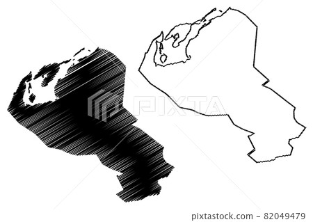 Emirate of Umm Al Quwain (Emirates of the United Arab Emirates, UAE) map vector illustration, scribble sketch Umm Al Quwain (UAQ) map.. Emirate of Umm Al Quwain (Emirates of the United Arab Emirates, UAE) map vector illustration, scribble sketch Umm Al Quwain (UAQ) map.. 82049479