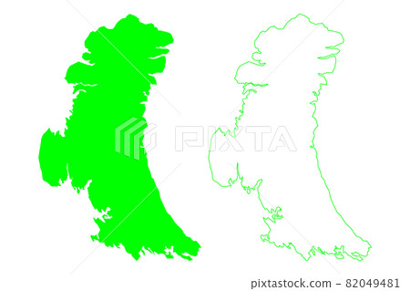 Yuzhny island (Russia, Russian Federation, Novaya Zemlya archipelago) map vector illustration, scribble sketch Yuzhny map 82049481