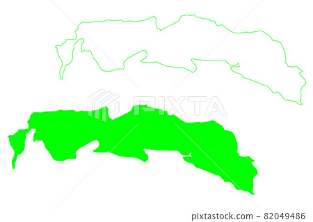 Seram island (Republic of Indonesia, Maluku Islands, South East Asia) map vector illustration, scribble sketch Ceram, Seran or Serang map 82049486
