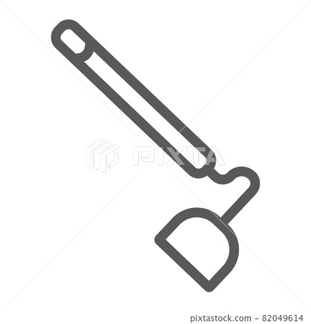 Hoe line icon, equipment and agriculture, tool sign, vector graphics, a linear pattern on a white background, eps 10. 82049614