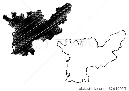 Lezhe County (Republic of Albania) map vector illustration, scribble sketch Lezhe map 82050025